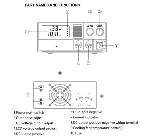 Imagen 2 del producto Fuente de alimentación QJE PS30SWIV 13,8 V 30A fuente de alimentación lineal ajustable comunicación CC estable fuente de alimentación conmutada automotriz