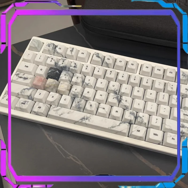Marble 2.0 Mechanical Keyboard Keycaps 144 Key Five Sided Sublimation Process 1.8mm Wall Thickness Tablet Laptop Keyboard Keycap
