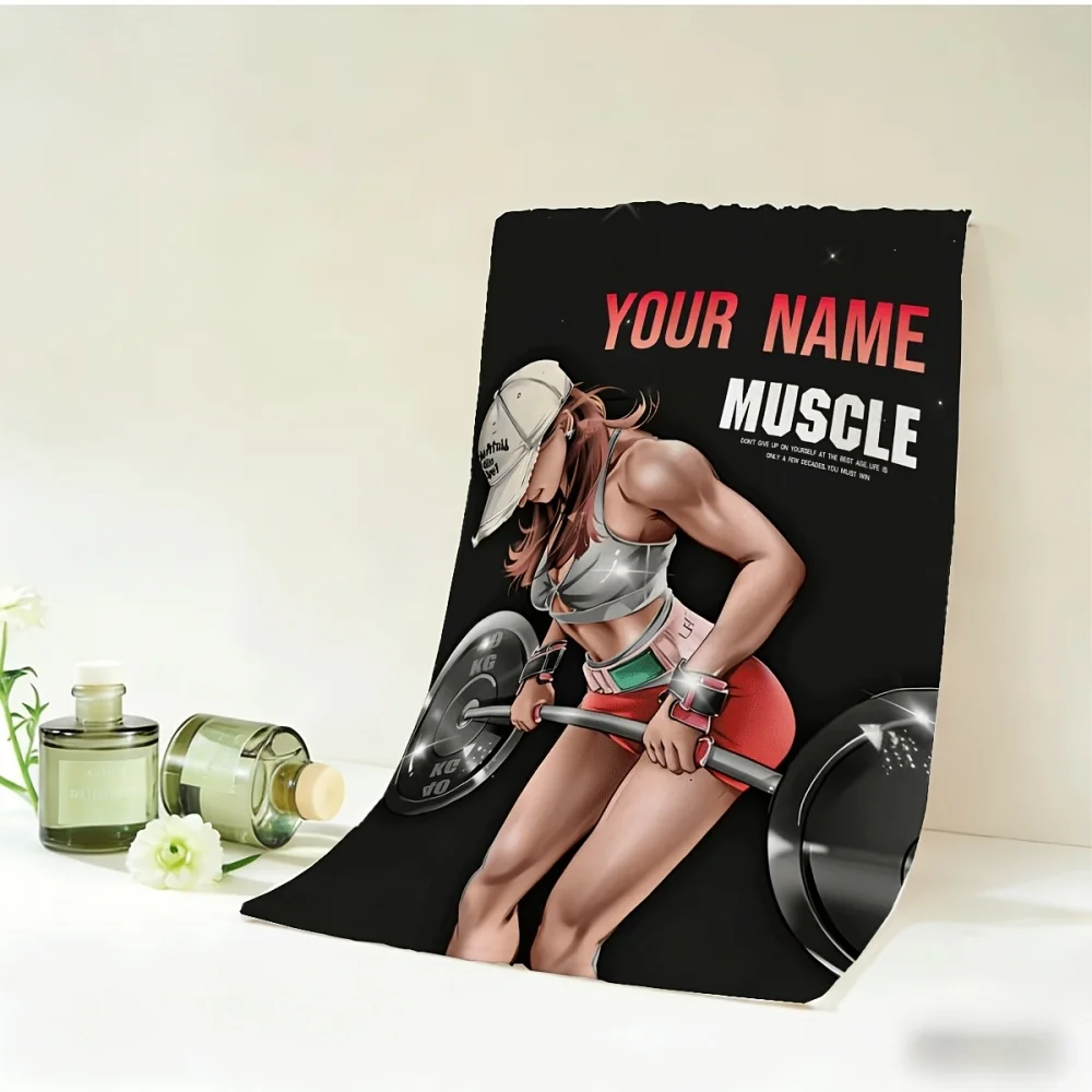 2pcs Personalized Name Fitness Towel, Custom Name Gym Towel for Fitness, Wringing Sweat with Love and Name, Hand Towel