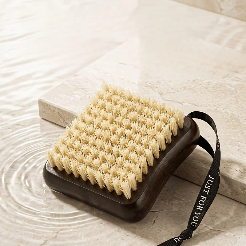 

[Wet and Dry Deep Cleansing] Hard Bristle Massage Bath Brush - Suitable for back/whole body exfoliation, a must for European and American home health care