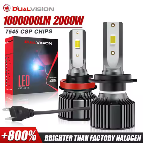 2000W 100000LM Canbus H4 H7 H1 LED H8 H9 H11 9005 9006 9012 HB3 HB4 HIR2 H3 Car LED Headlight Auto Fog Lamp LED Bulbs 6000K 12V