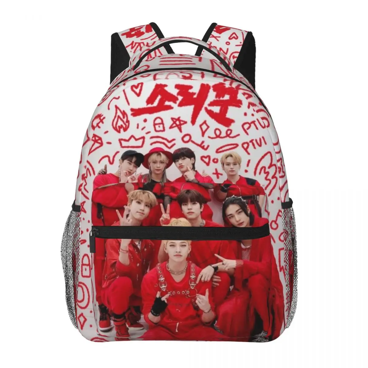 STRAY LOVE KIDS New Fashionable Pattern School Bag Print Lightweight Backpack 17inch