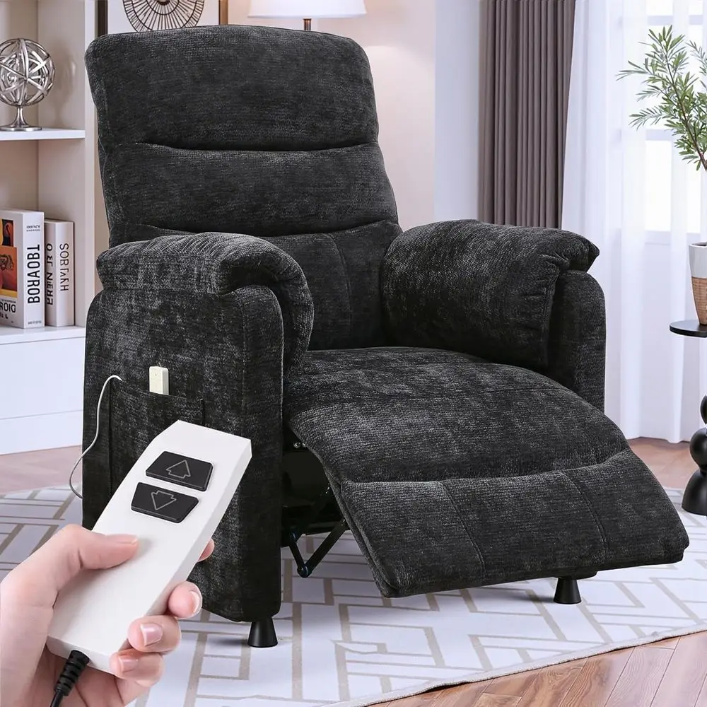 Electric Recliner Chair with Remote, Memory Function for Small Spaces, Chenille Fabric, 7-Zone Support, Heavy Duty Steel Frame