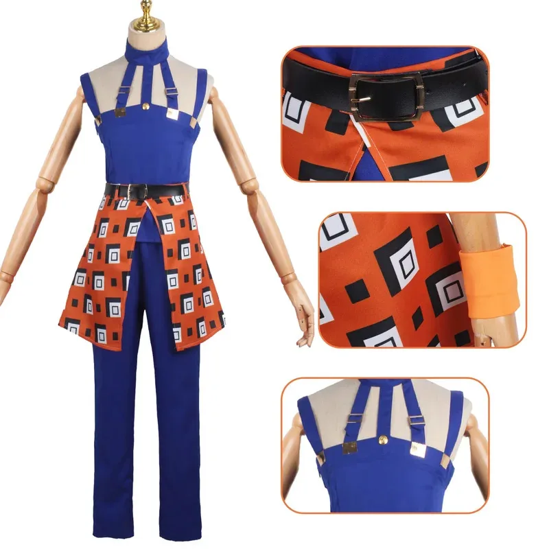 Anime JoJo Bizarre Adventure Godga Narancia Cosplay Halloween Carnival Exhibition Uniform Performance Costume