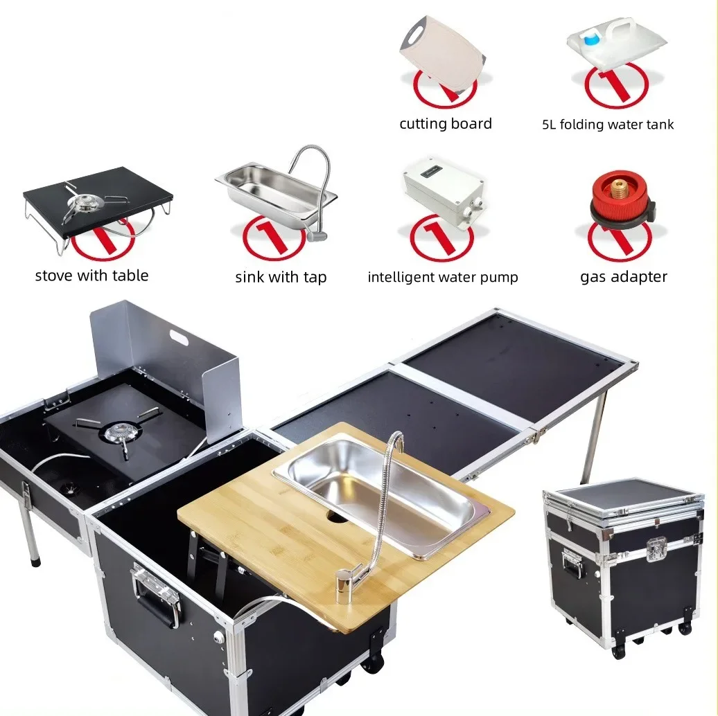 Gorąca sprzedaż Outdoor Przenośny mobilny stół kempingowy z tworzywa sztucznego