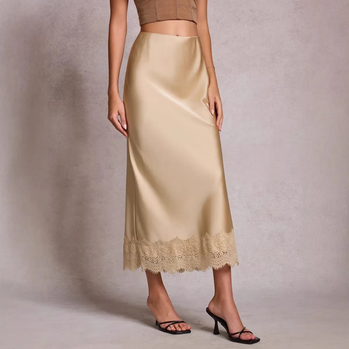Bodycon Silhouette Skirt Long Skirt Professional Style with Elastic Waist Camping Travel Elegant Daily Date Spring for Women