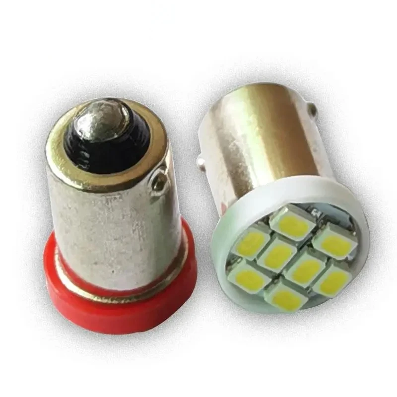 100PCS AC 6.3V BA9S 8SMD 1206 LED Non Polarity AC DC 6V 6.3V 12V Pinball Machine White Blue Red Green Yellow