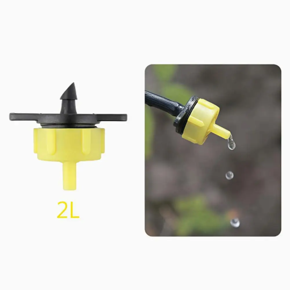 100 Pack Adjustable Flow Drippers For Drip Irrigation Systems Supporting Multiple Plant Types And Soil Conditions