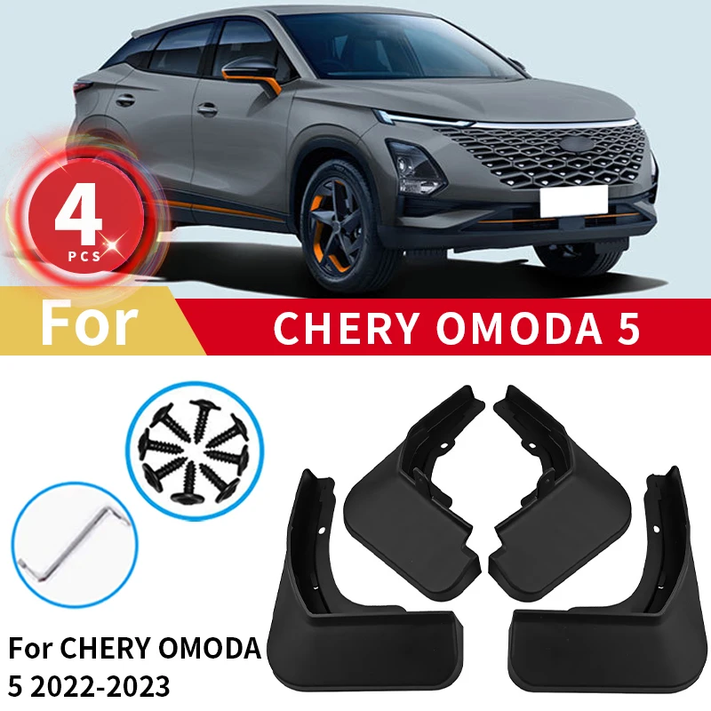 

4pcs Mudguards For Omoda 5 C5 FX 2022 2023 Wheel Mud Flaps Car Accessories Protector Splash Guards Mud Cover Fenders Mudflaps