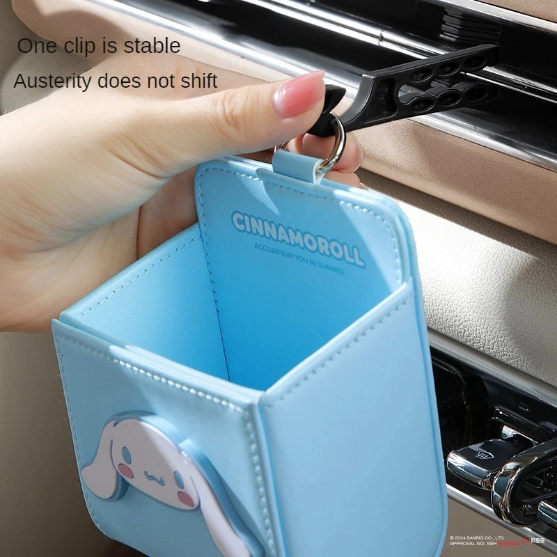 

Компактный автомобильный ящик для хранения вентиляционных отверстий в стиле аниме Kuromi Sanrio, женская подвесная сумка с рисунком Cinnamoroll, автомобильный держатель для телефона, органайзер