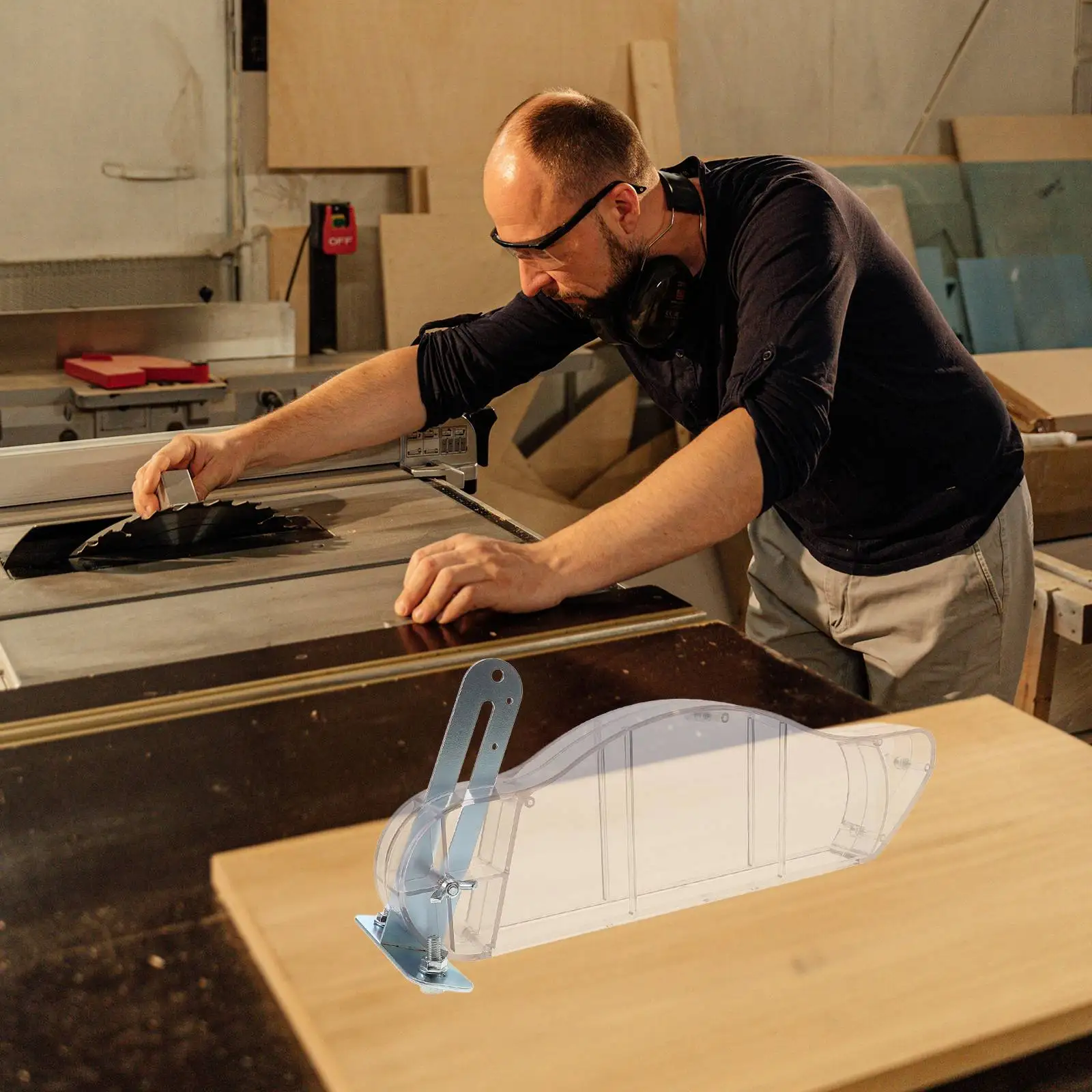 Tafelzaag Stofkap Tafelzaag Accessoire Rond Transparant Plastic Beschermend