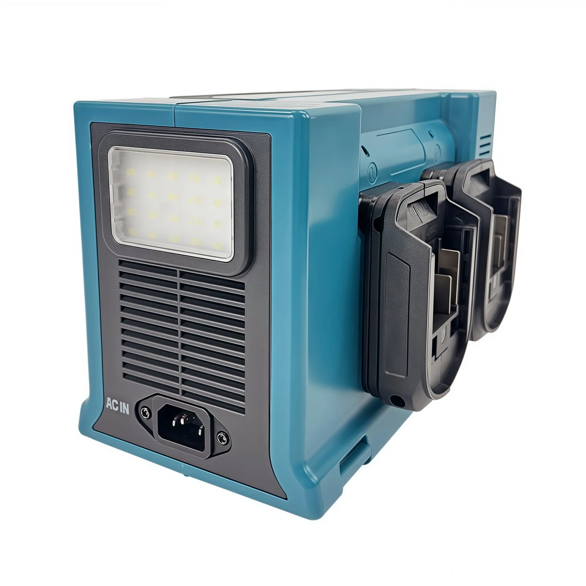 عاكس الطاقة لمحطة الطاقة المحمولة ماكيتا 18/20 فولت: شاحن عاكس محمول 300 وات مع إضاءة LED لمخيم RV خارج الشبكة