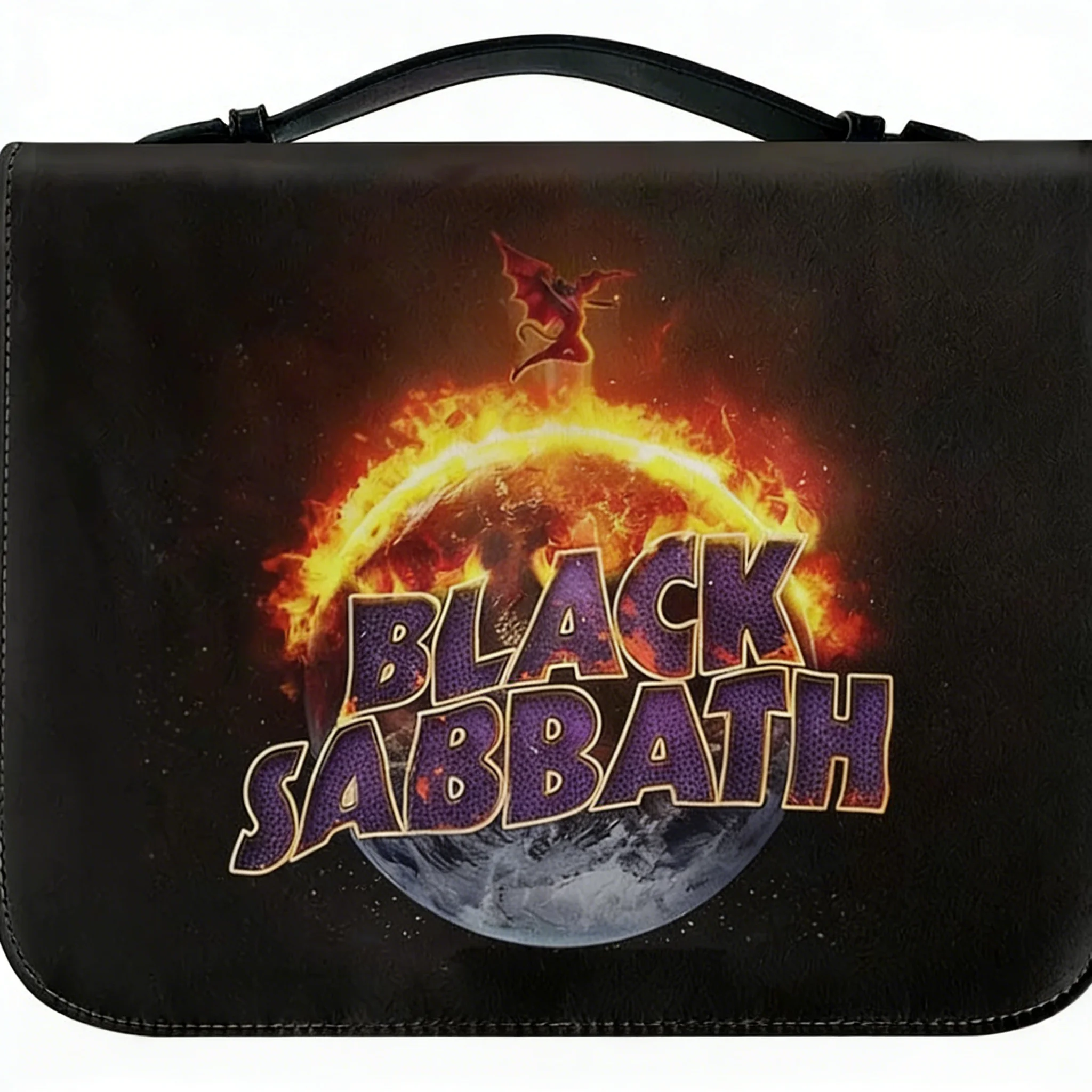 

Black Sabbath Rock Band Bible Bags Christian Gifts Personalized Cover Bible Pack Waterproof Leather Bag Pockets Package Case
