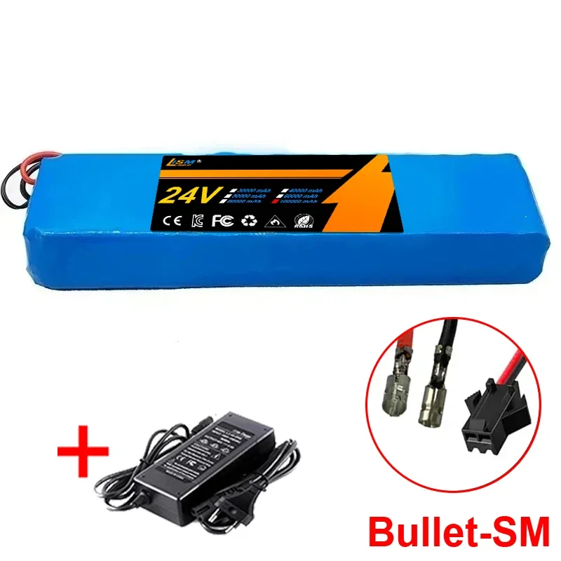 24V 7S4P Rechargeable Lithium 18650 Battery 100Ah Ion Battery Pack Batteries+29.4V Charger