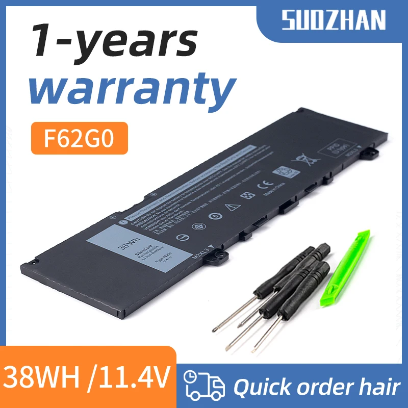 SUOZHAN F62G0 Laptop Battery For DELL Inspiron 13 5370 7370 7373 7380 7386 Vostro 5370 RPJC3 39DY5