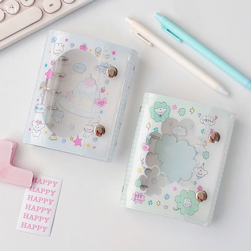 M5 귀여운 만화 바인더 커버 스케치북 액세서리 일기 루스 리프 노트 사진 카드 앨범 사무용품