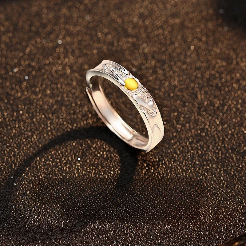 1pc Sun Son Men's Open Band Ring Minimalist Cold Style Plain Single Ring Best Gift for Boyfriend Fashion Daily Wear Jewelry
