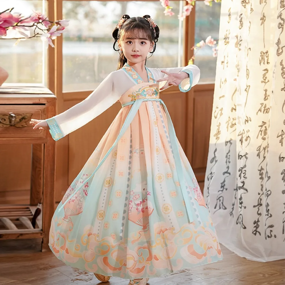

Boy Ethnic Style Vintage Party Cosplay Chinese Hanfu Dress Performance Costume Kids Clothes Chinese Girl Children Clothing