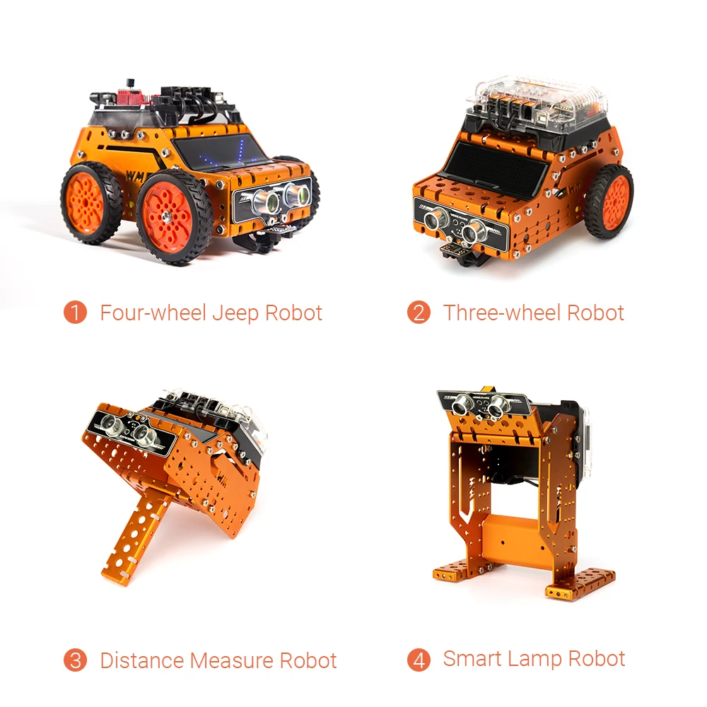 WeeeBot Jeep STEM Classroom Robot Kit  Remote Control Robot Toy STEM Educational Coding Kit Programable DIY Robot for School