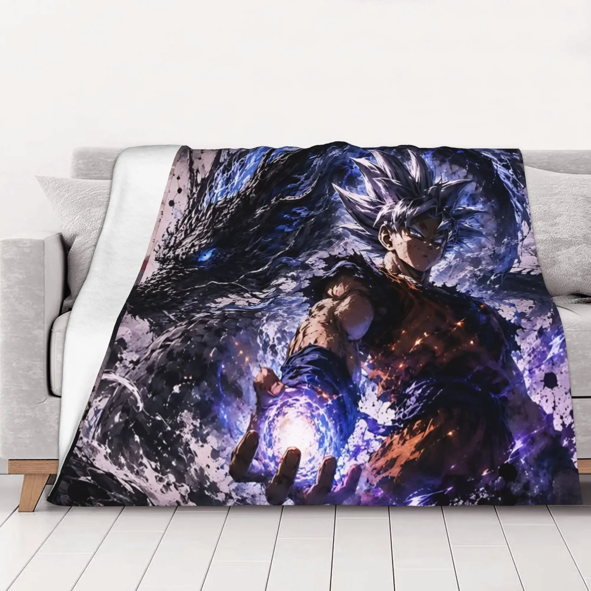 1PC Dragon Ball Z  home room decorations Winter Blankets for Adults Bedding Home Interior Sofa Knee