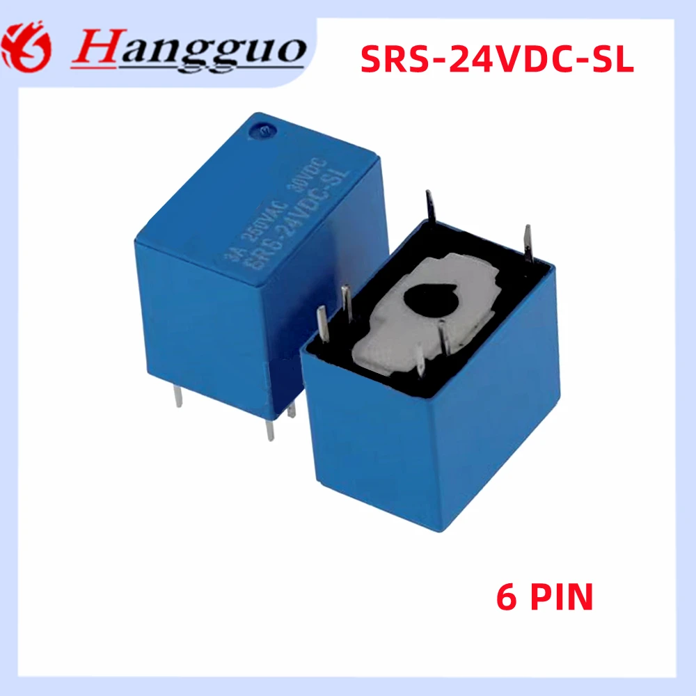 5PCS/Lot Original SRS-05VDC-SL SRS-12VDC-SL SRS-24VDC-SL 3A  A set of conversion 6pins Relay