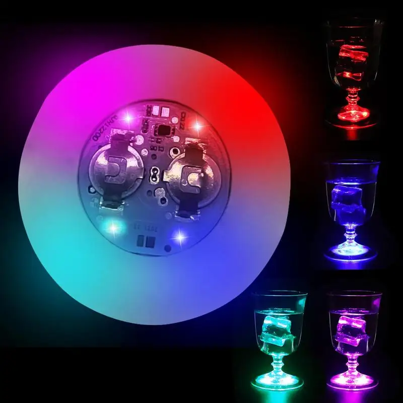 Oplichten Auto Onderzetters 7 Kleuren Lichtgevende Licht Onderzetters Usb Opladen Cup Mat Insert Led Coaster Accessoires