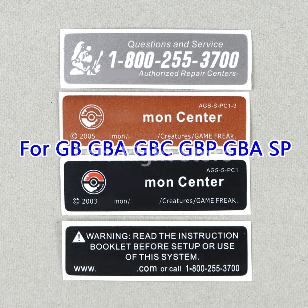 

400PCS FOR GBA GBC GBP GBA SP Console Universal Battery Cover Back Sticker FOR GameBoy Console Label Battery Cover Sticker