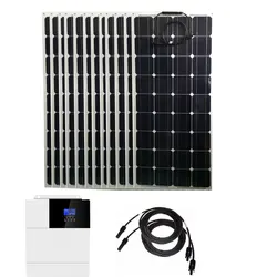 System solarny do kompletny zestaw domowego 5000w 5Kw 220v 110V ładowarka hybrydowa System wyłączony z sieci samochodowa typu Inverte