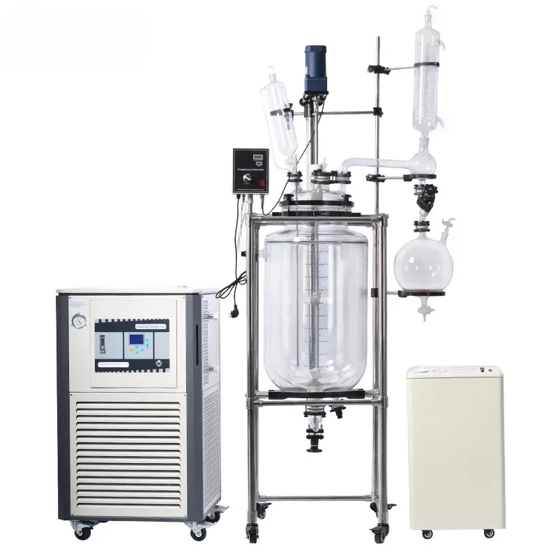 Linbel 100L Chemical Glass Jacketed Laboratory Reactor Vessel