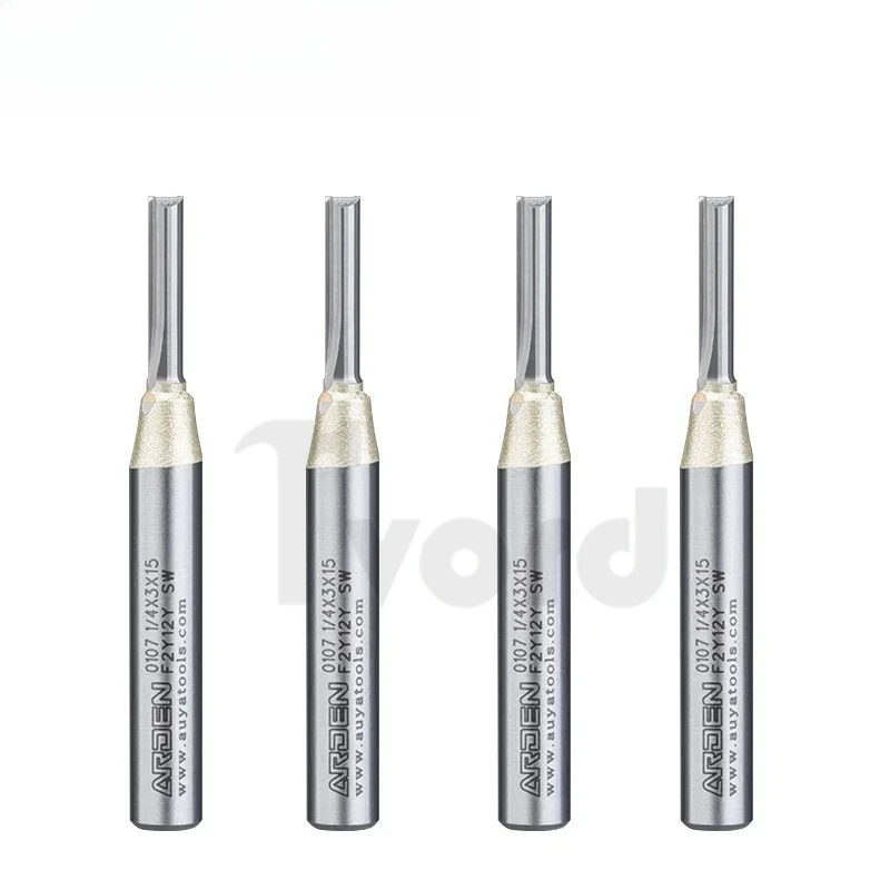 Arden 2 Flutes TCT Straight Router Bit CNC Woodworking Tool Tungsten Steel Cutter For MDF Plywood Chipboard Sloting Cutting