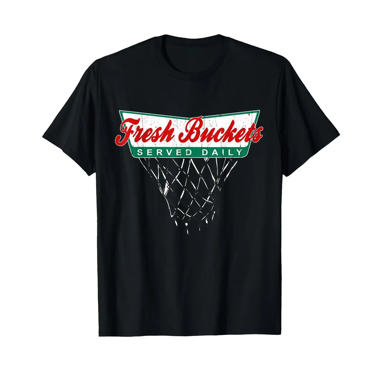 Basketball Player Fresh Bucket Served Daily Bball T Shirt vintage Washed Breathable Stylish fashion Stretched Soft Comfortable