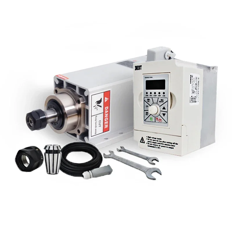 1.5kw 2.2KW 3.5kw GDZ High Performance CNC Machine Air-cooled 220V 380V  Spindle Motor with Flange Original Plug
