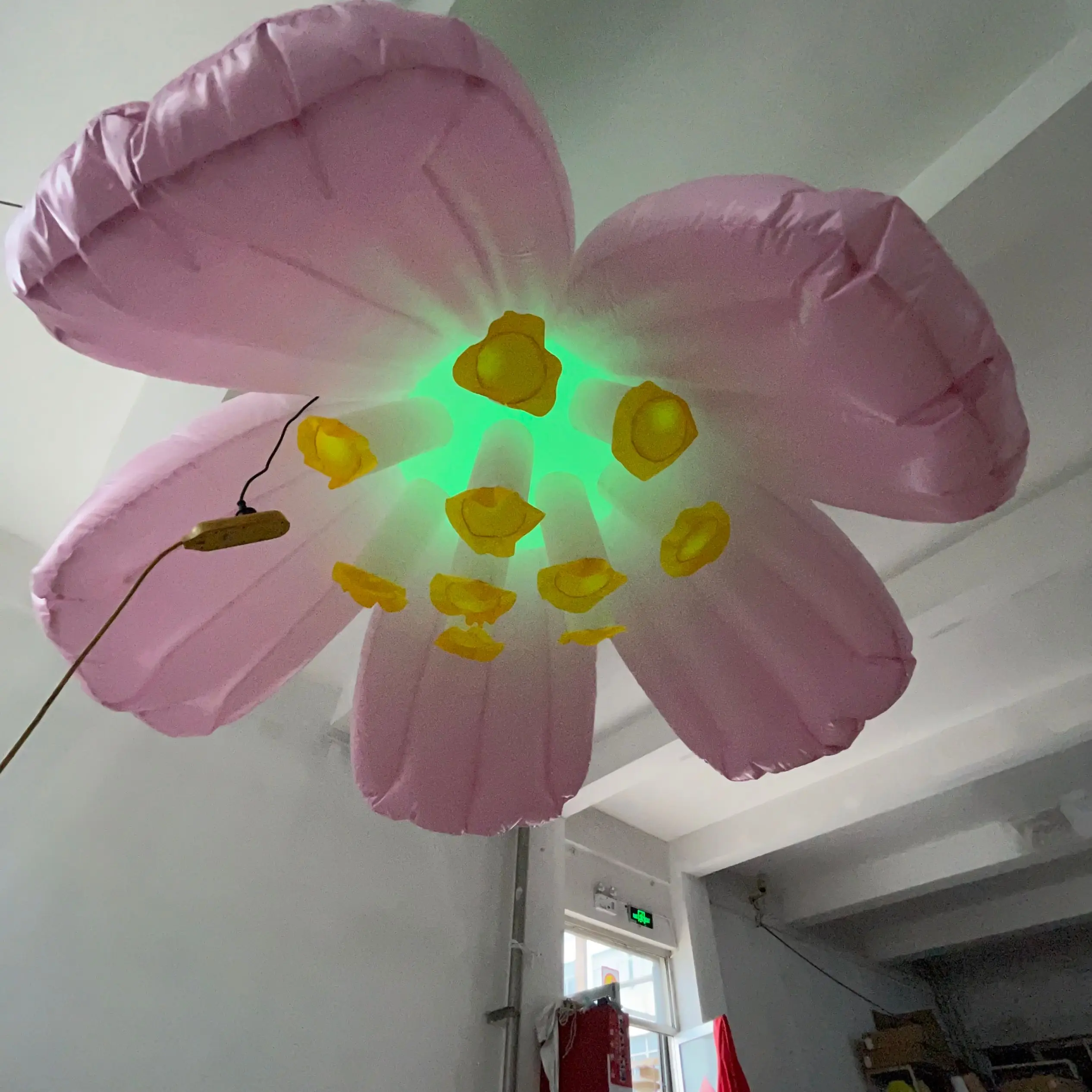 Vinfgoes Hanging LED Inflatable Flower Decor Indoor for Party/Wedding/Stage/Concert/Bar Ceiling Decoration view 5