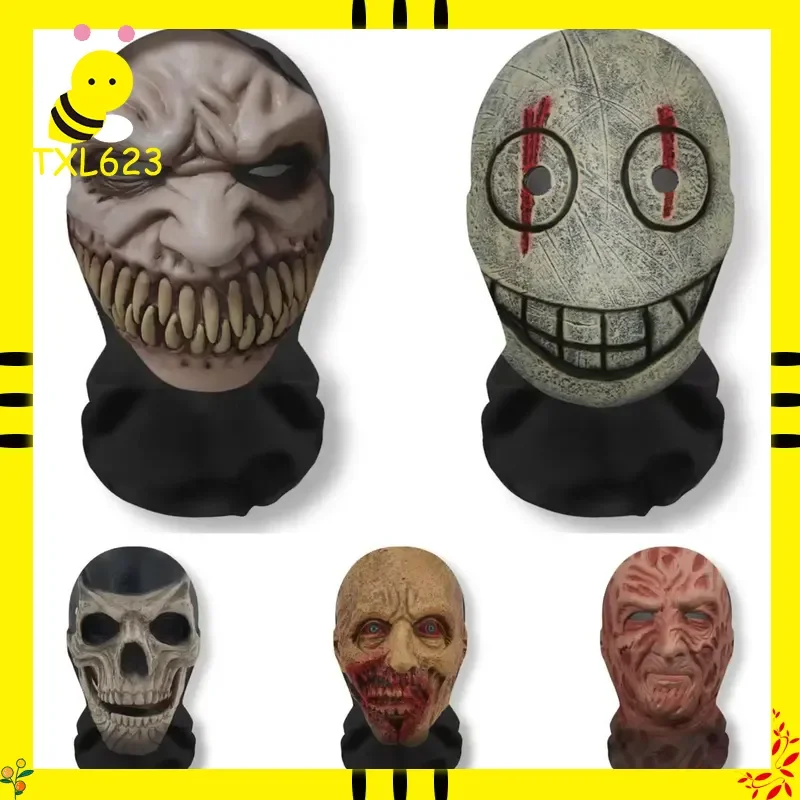 Halloween Spoof Toy Mask Creative Costume Headgear Funny Wig Party Accessory Scary Cosplay Props for Prank