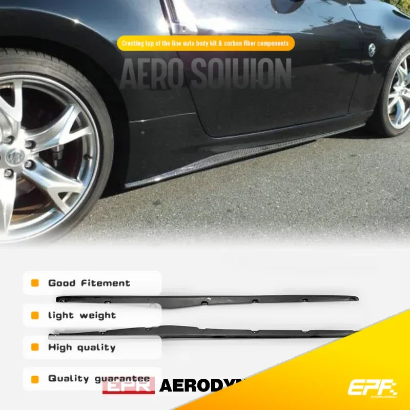 Car-styling For Nissan Z34 370z FRP Fiber Glass Side skirt step extension Body Kit Accessories In Stock