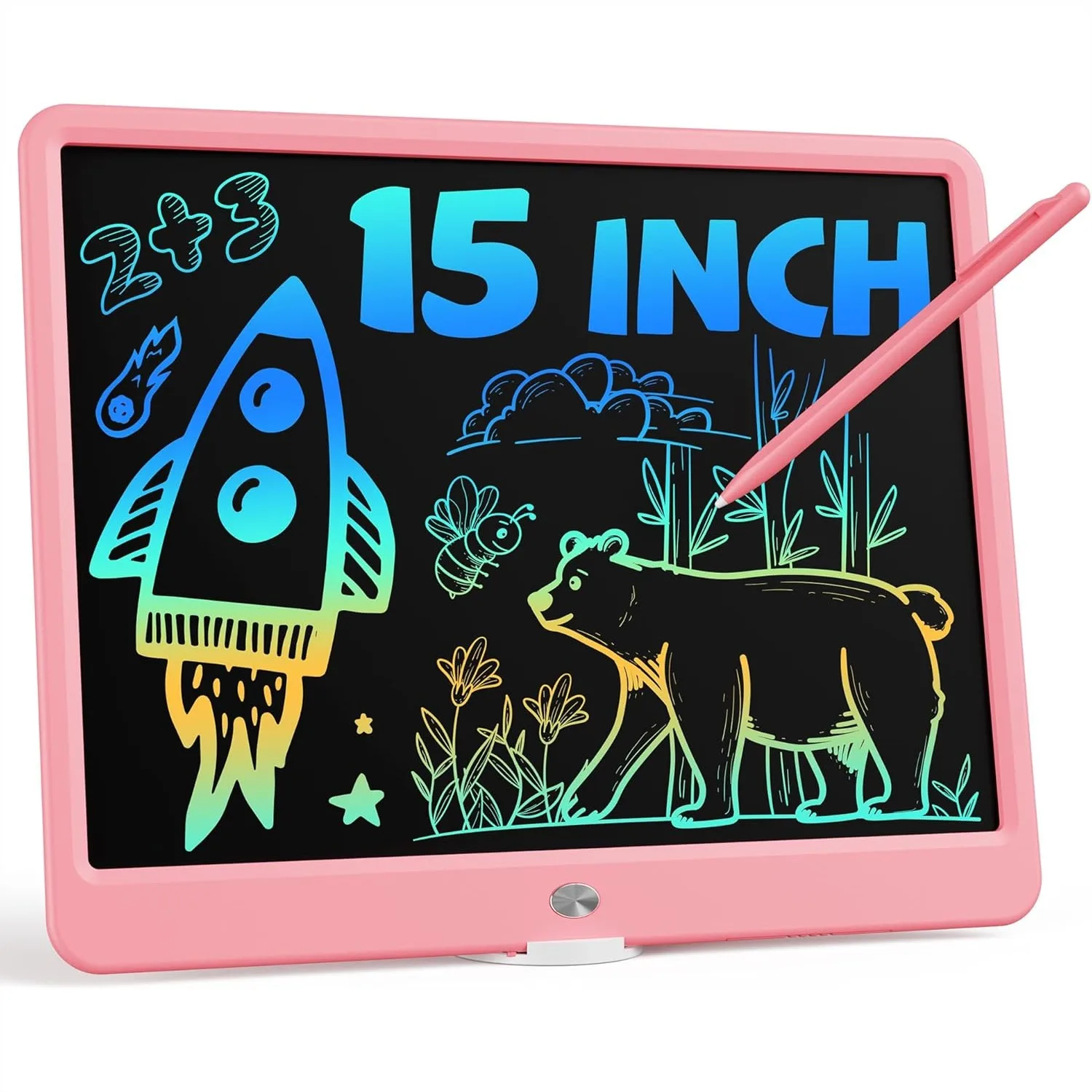 

15 Inch LCD Writing Tablet for 3 Year Olds - Electronic Drawing Pad, Educational Birthday Gift for Girls Boys (Pink)