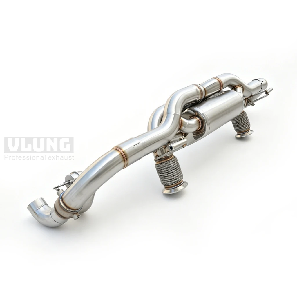 Escape de Alto Flujo con Doble Resonador y Válvulas para Lamborghini Huracán LP580-2 LP610-4 5.2 2014-2019, Accesorio de Tuning para Supercars