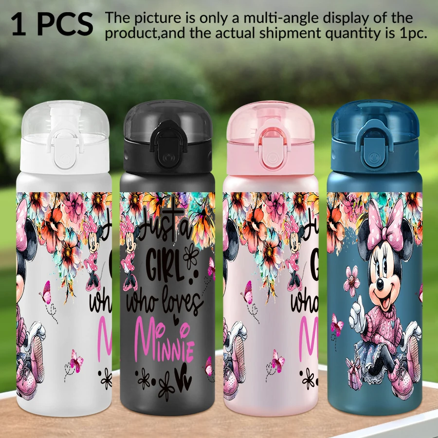 

1Pc Disney Minnie Sunflower Pattern 26oz Plastic Water Bottle Outdoor Sports Water Cup Birthday/Homecoming Gift