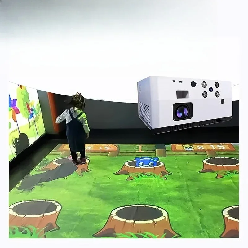 

Game jumping content interactive projector, game 3D floor/wall projection system