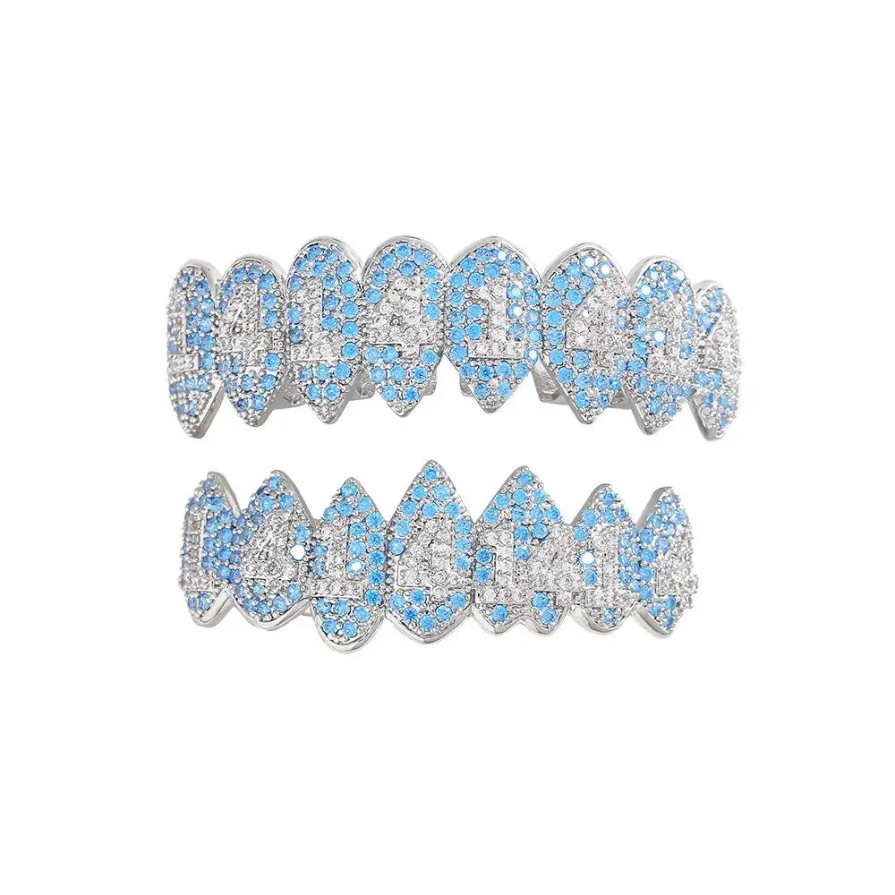 

1414 Micro Inlaid 5A Zircon Hip Hop Brace Grillz