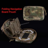 MOLLE Folding Navigation Board Pouch MOLLE Board Carrier Packet Airsoft Accessories Tactical Mobile Phone Holder Chest Bag Panel