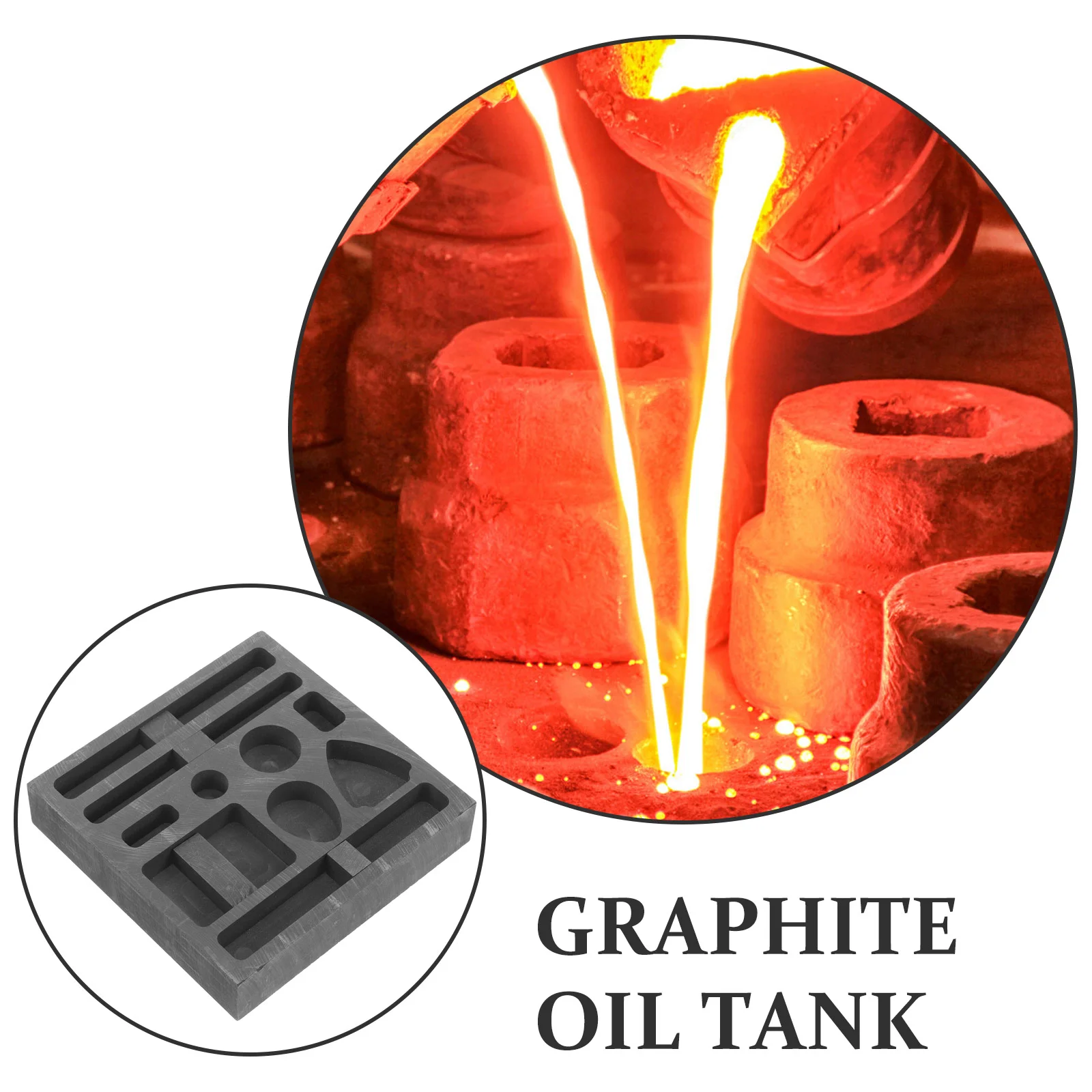 Molde de tanque de óleo de grafite, moldes de lingote de fundição para derreter joias de ouro, modelo diy fundido