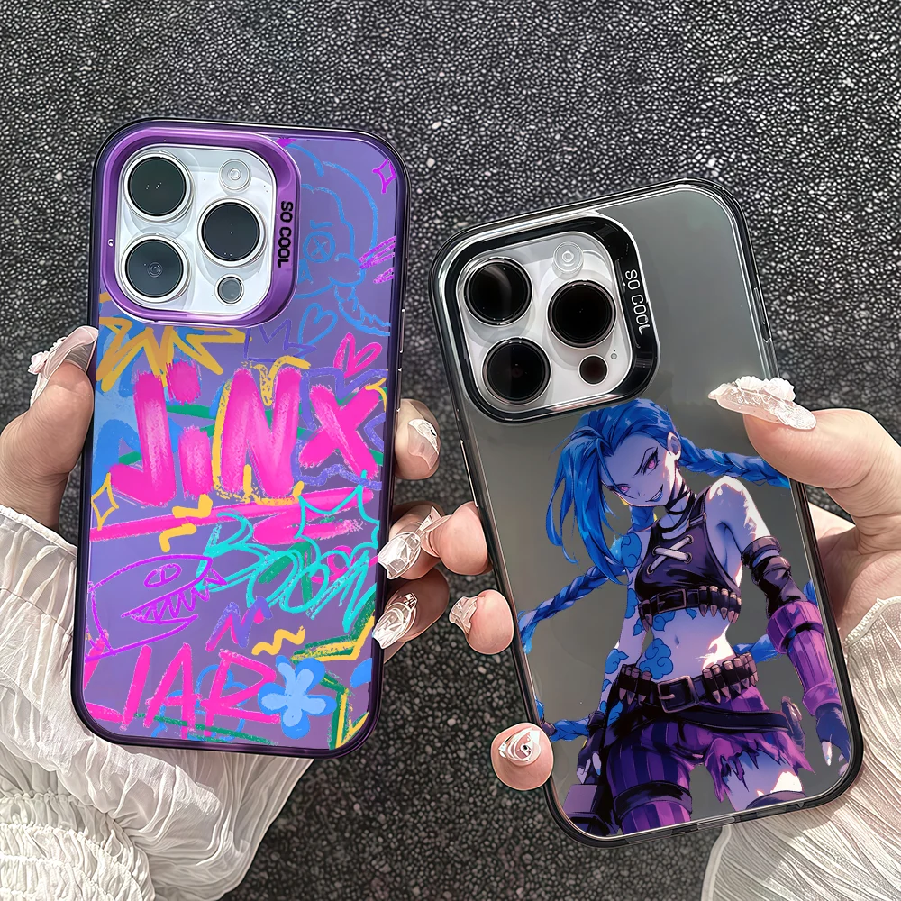 لعبة T-Trails في S-Sky Jinx جراب هاتف آيفون 12 11 13 14 15 16 17 ماكس برو بلس غطاء حماية صغير IMD اللون