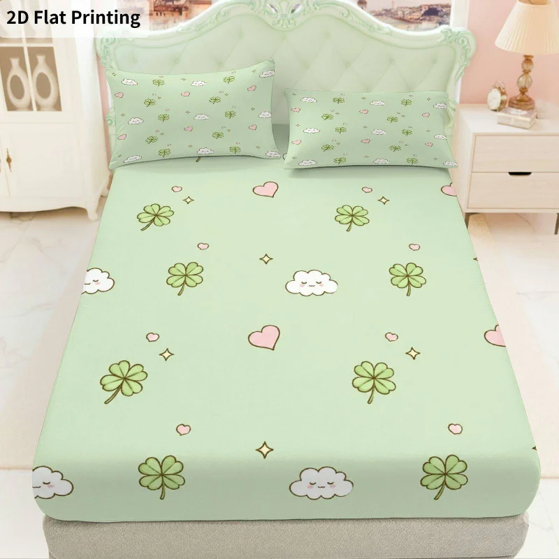 3Pcs Cloudlove Fitted Sheet Three Piece Set (1*Fitted Sheet + 2*Pillowcases, Coreless), Bedding Set