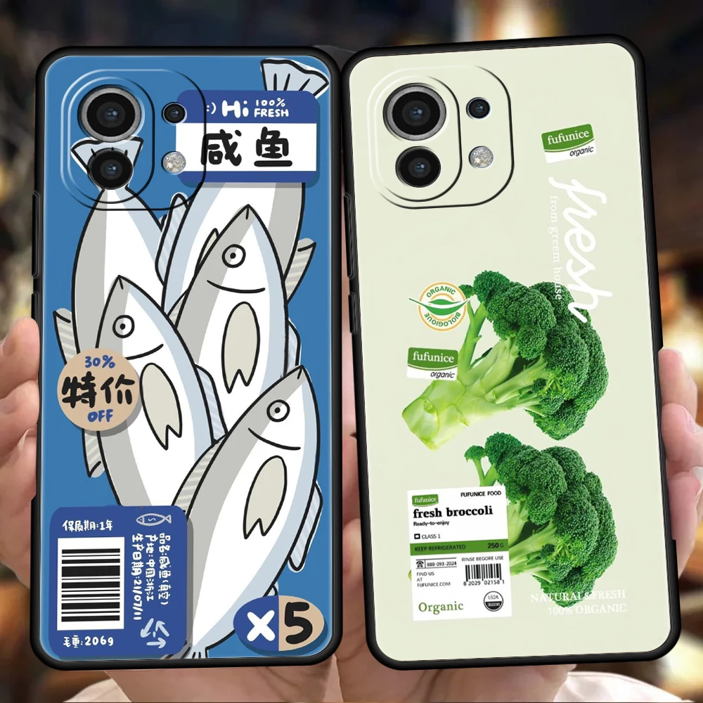 Xiaomi Phone Case Cover for Xiaomi Mi 17 15 14 13 12 Ultra 17T 15T 14T 13T 12T Pro Lite Soft TPU Discounted Salted Fish And Vegetables - Aliexpress Deal