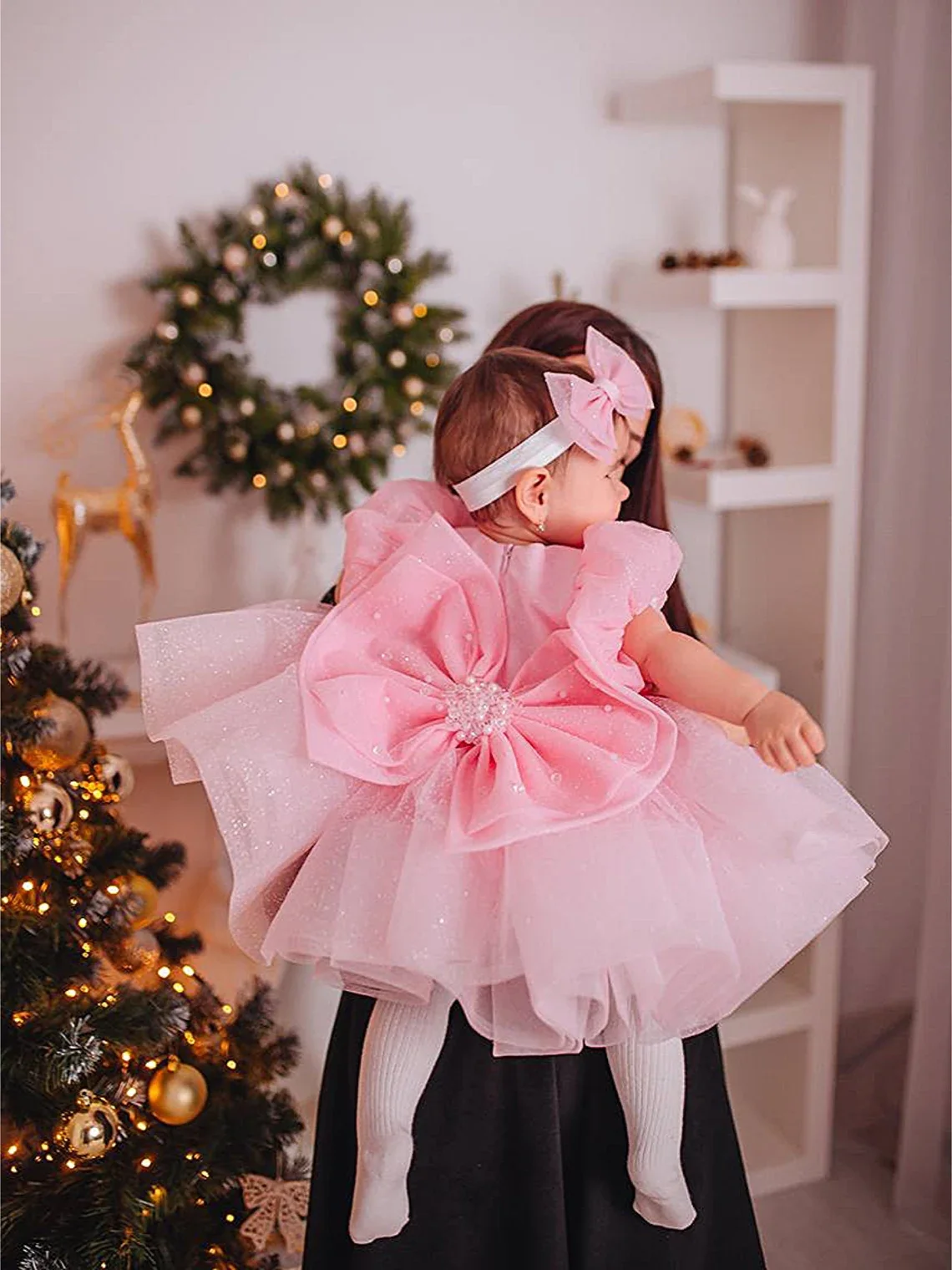 Robe en Tulle Rose Bouffante et Pailletée pour Bébé Fille, Vêtement de ixde Mariage, de Premier Anniversaire, à Fleurs, Court et à Gros Nministériels d, pour Concours, Bal, Quelle que soit