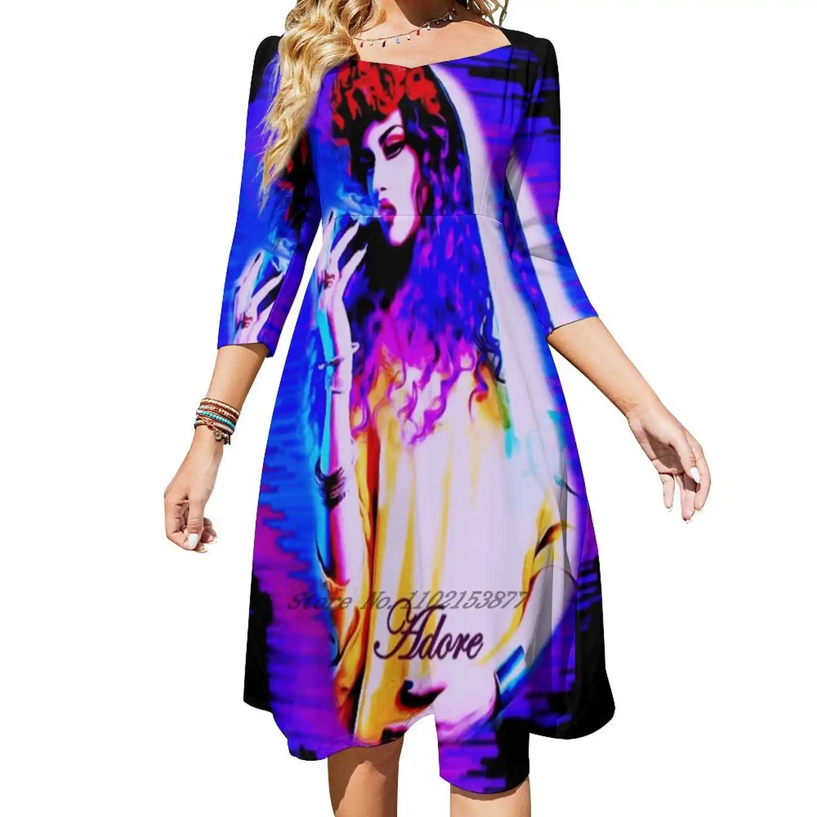 Adore Blue Loose Pocket Dress Print Short Sleeve Dresses Multiple styles Adore Delano Rupauls Drag Race Rupaul Drag Queen