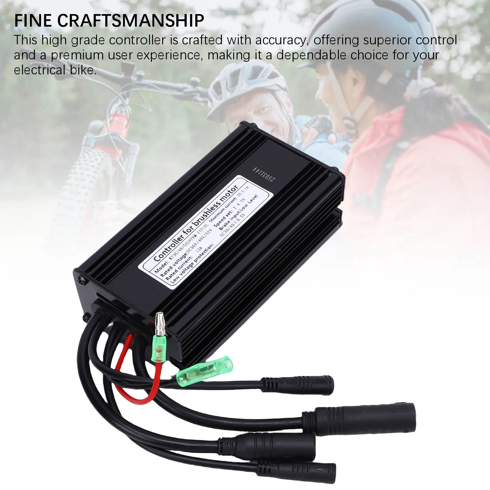 36 فولت 48 فولت وحدة تحكم المحرك 500 واط وحدة تحكم المحرك ممتازة تبديد الحرارة 9 أنابيب شرط سبائك الألومنيوم للدراجة الكهربائية