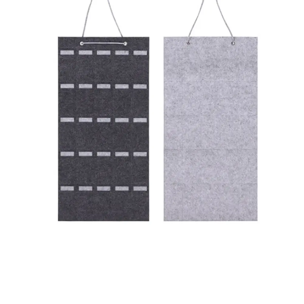 Storage Display Solid Color Felt Pocket Wall Stand Holder Hanging Wall Glasses Holder Hanging Bag Sunglasses Hanging Organizer