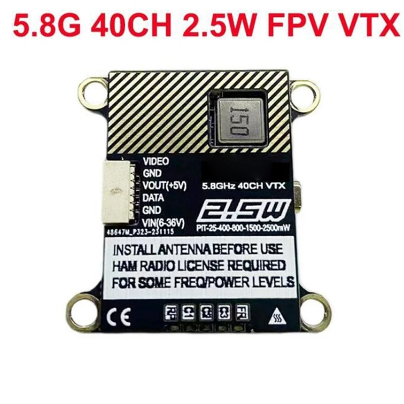 5.8G 40CH 2.5W 2500MW Image Transmission For RC Fixed Wing FPV Long Rang Racing Drone Durable Easy Install Easy To Use